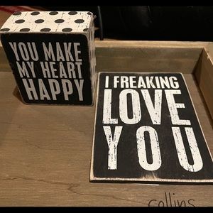 Wood “love” messages